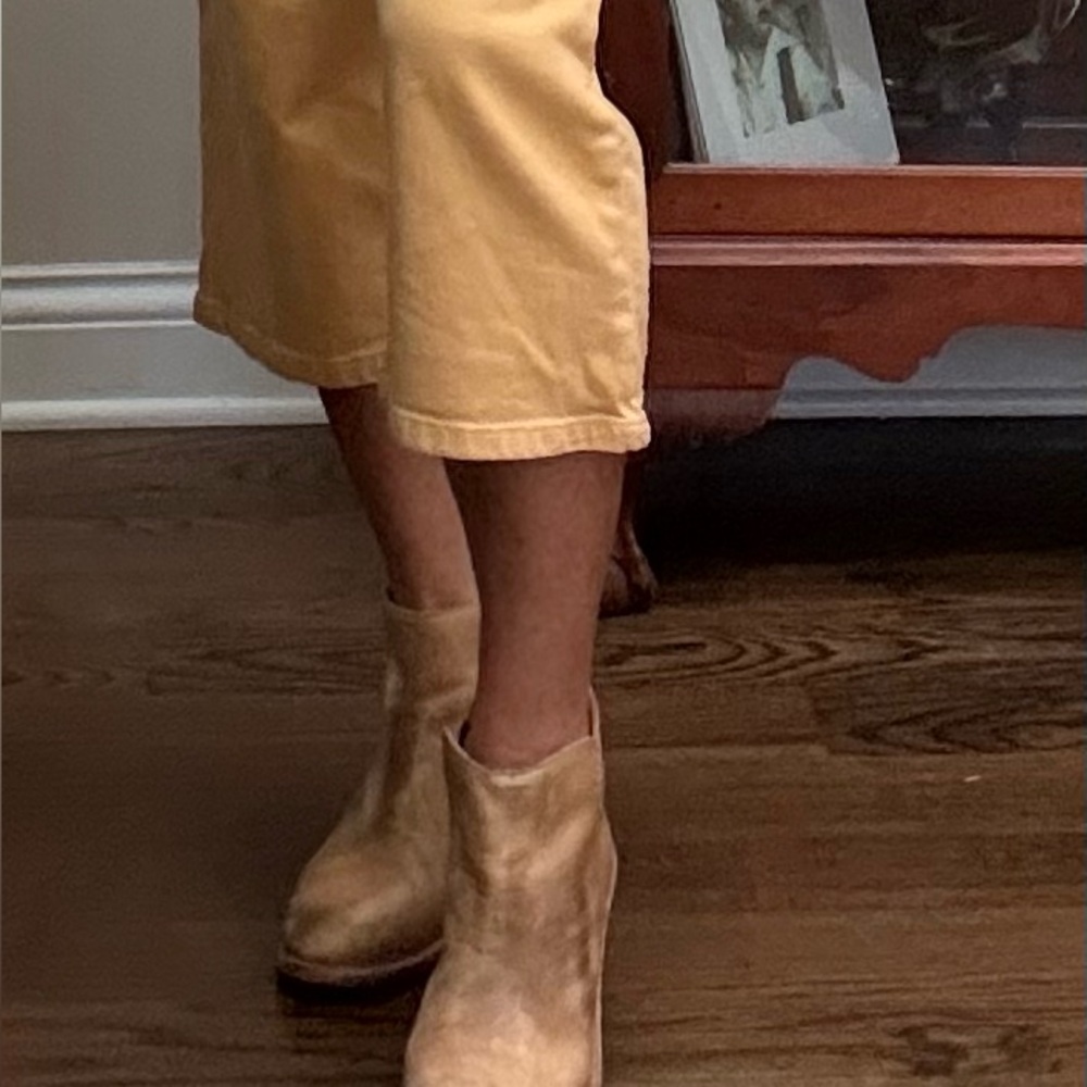 Chico's Platinum Adriann Mustard Yellow Ankle Jeans sz 0.5= 6 - Picture 10 of 12